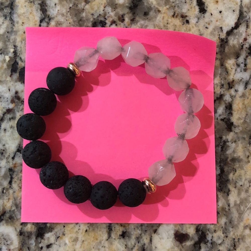 Aromatherapy Lava Stone Bracelet - Essential Oil Diffuser Boho Indie Meditation
